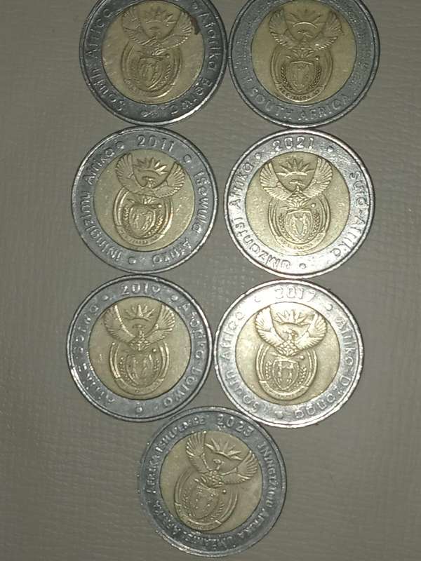 South african commemorative set R5 coins