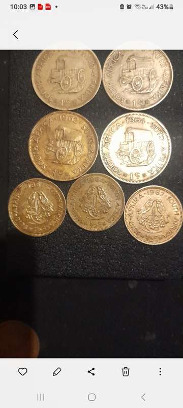 Old south african collection coins