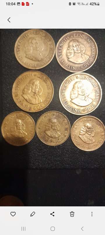 Old south african collection coins