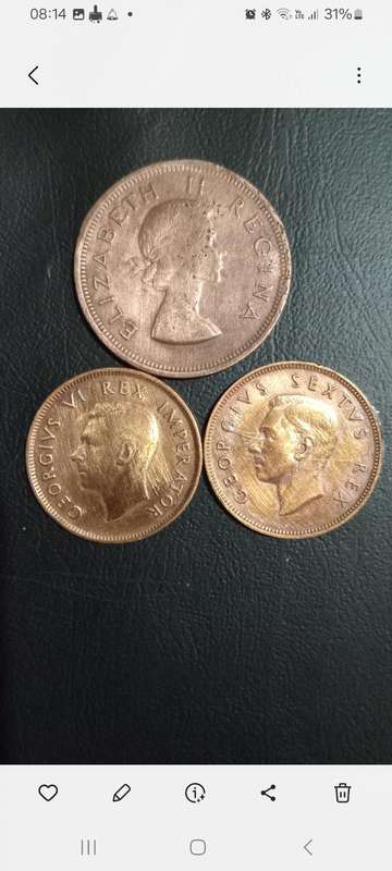 Old South African coins