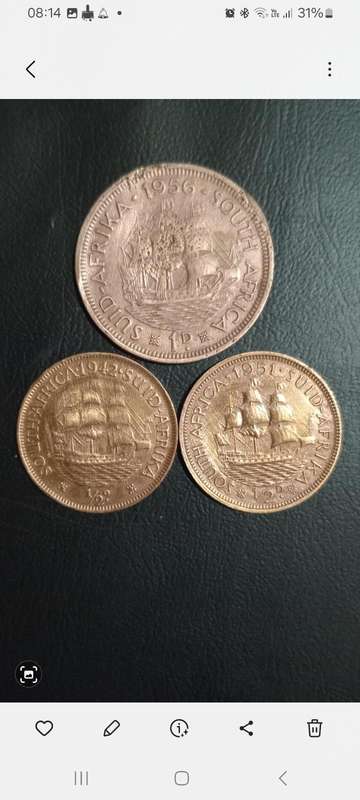 Old South African coins