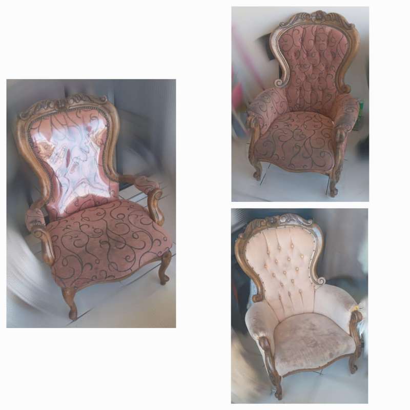 Victorian Lounge Set  2x 3-Seaters, 3x Single Chairs, Coffee Table + Oval Table