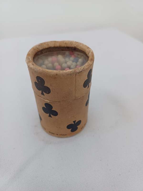 Vintage Italian Coloured Matches Box Ace of Spades Playing Card Gift
