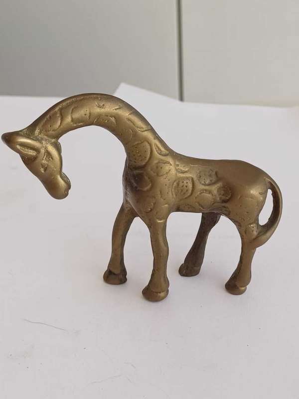 Vintage Brass Giraffe Figurine