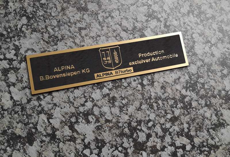 Bmw ALPINA Console Tag