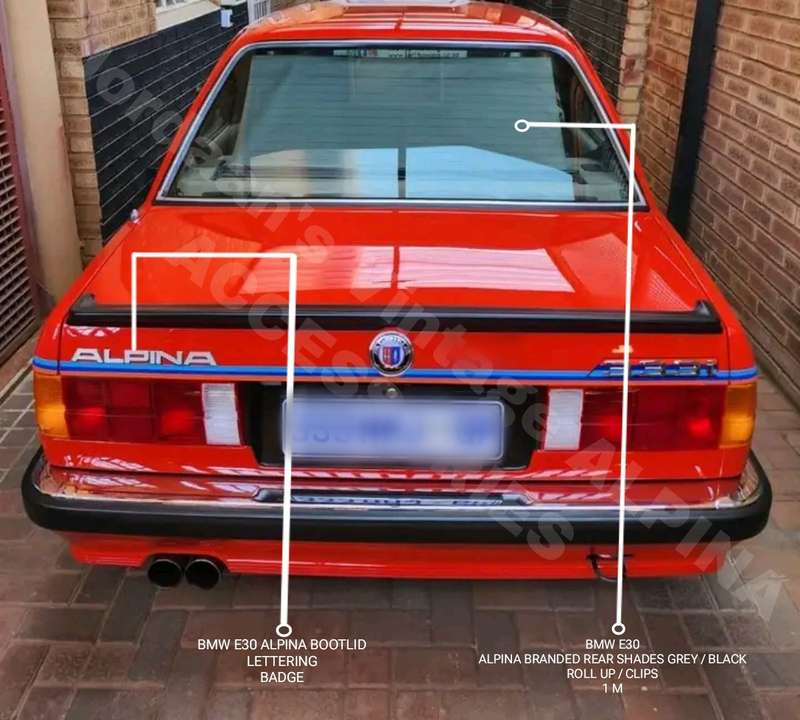 Bmw E30 ALPINA rear Shades