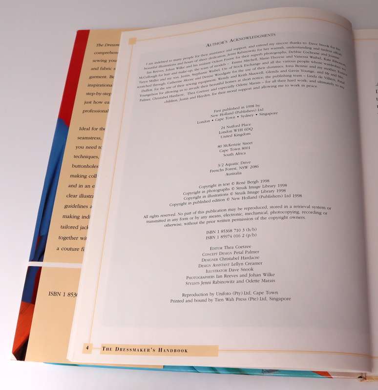 The Dressmaker's Handbook  Rene Bergh | Sewing Techniques & Garment Making Guide