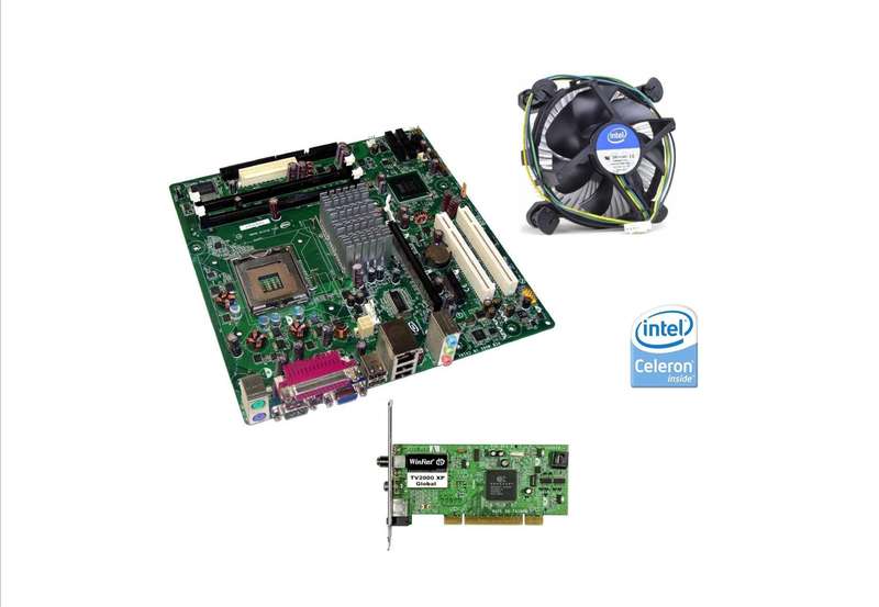 Intel D945GCNL Motherboard with CPU, fan and RAM Sticks