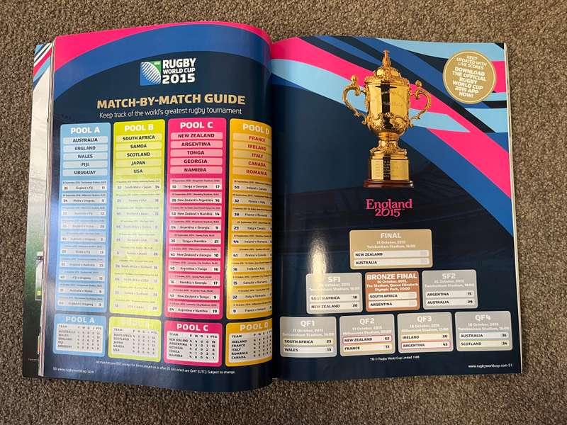 Rugby World Cup 2015 Final - Official Match Programme (New Zealand vs Australia)