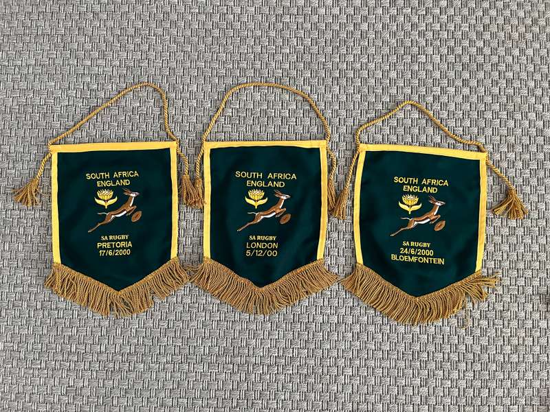 Springbok Pennants (SA vs New Zealand, Australia, England, France)