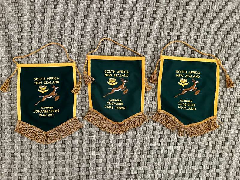 Springbok Pennants (SA vs New Zealand, Australia, England, France)