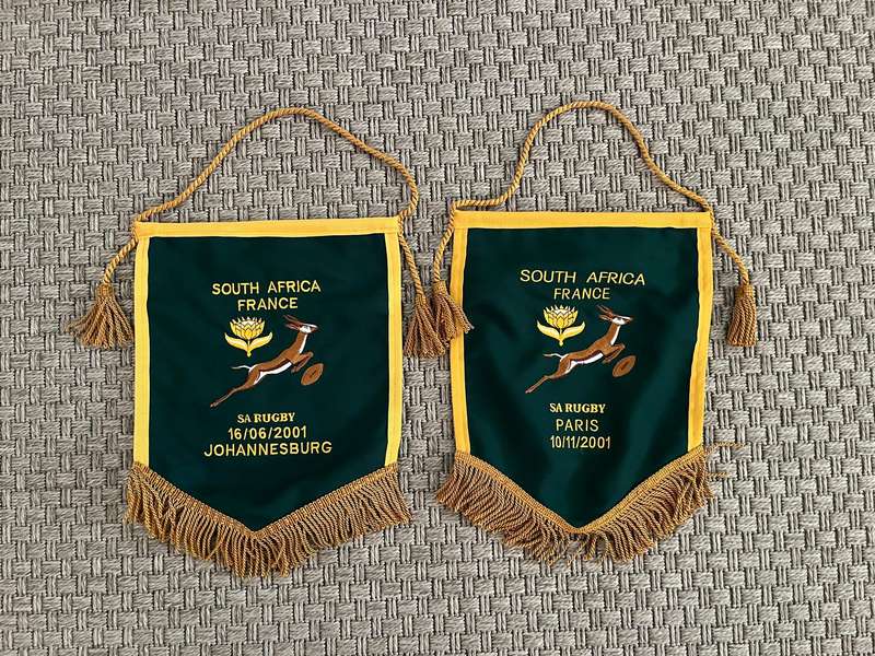 Springbok Pennants (SA vs New Zealand, Australia, England, France)