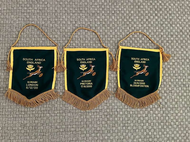 Springbok Pennants (SA vs New Zealand, Australia, England, France)