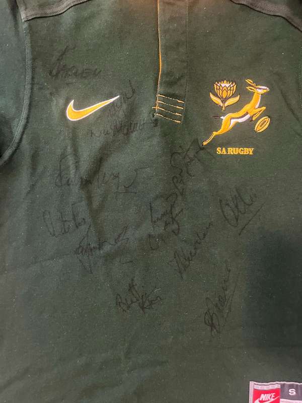 1997/8 Signed Springbok Jersey (incl. Joost vd Westhuizen, Ollie le Roux, Percy Montgomery)