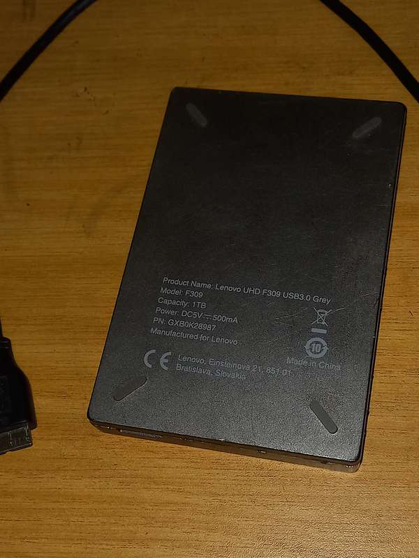 1TB Lenovo hard drive