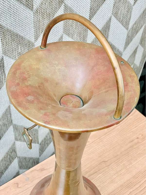 Vintage Brass Standing Spittoon Ashtray