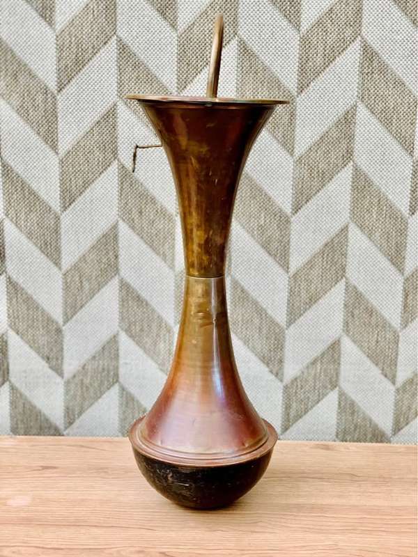 Vintage Brass Standing Spittoon Ashtray
