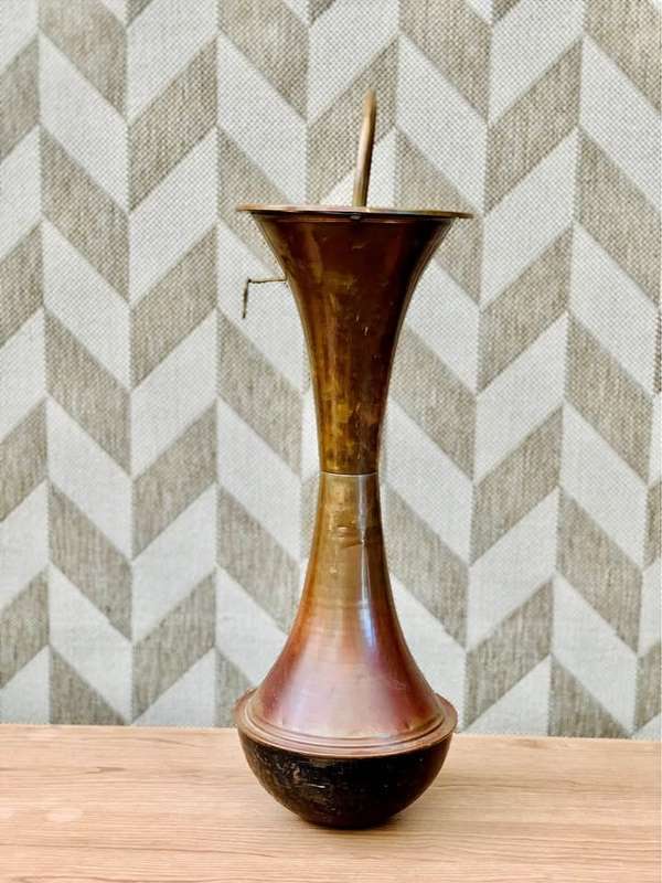 Vintage Brass Standing Spittoon Ashtray