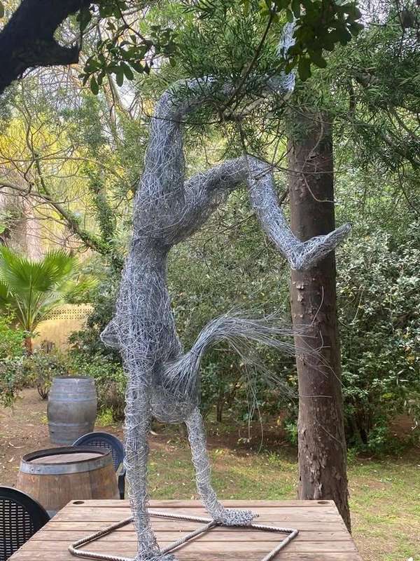 Wire Statue Handstand lady