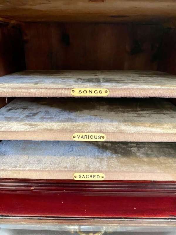 Antique/ Vintage Edwardian Mahogany Music Cabinet with mirror