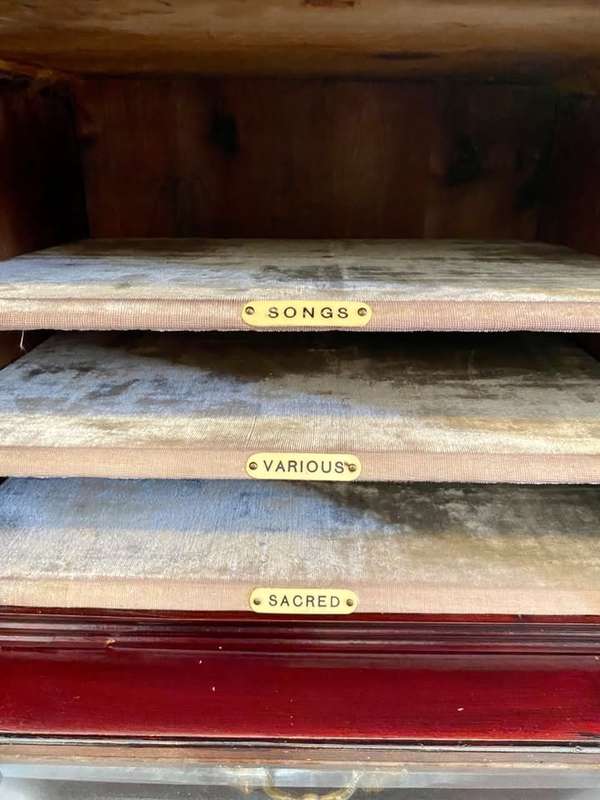 Antique/ Vintage Edwardian Mahogany Music Cabinet with mirror