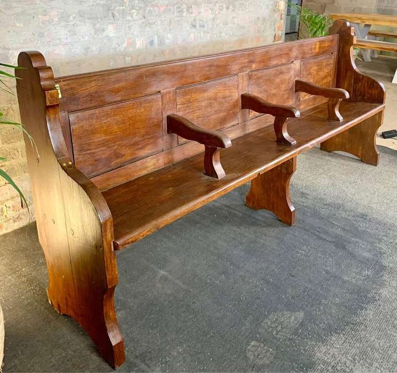 Oak 4- seater Church Bench