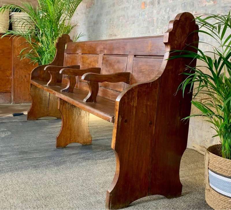 Oak 4- seater Church Bench