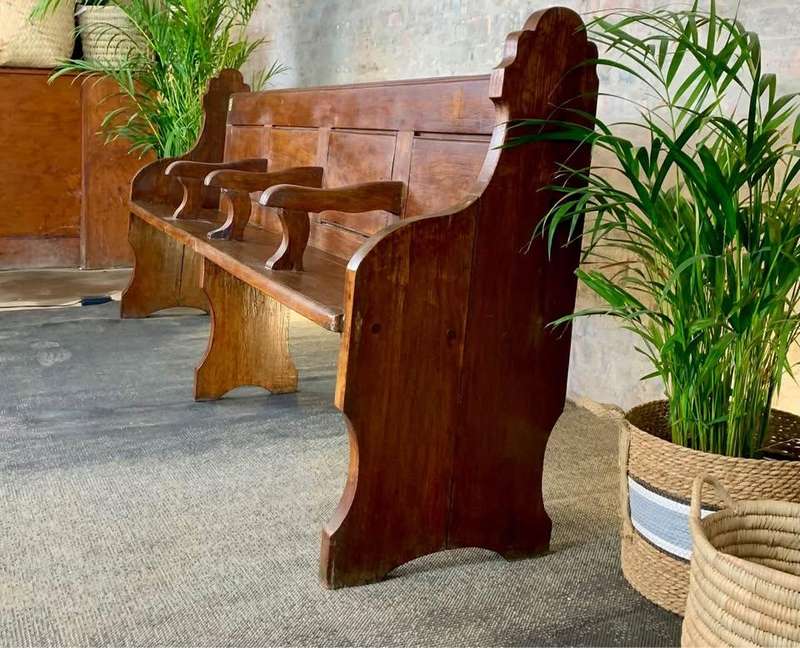 Oak 4- seater Church Bench