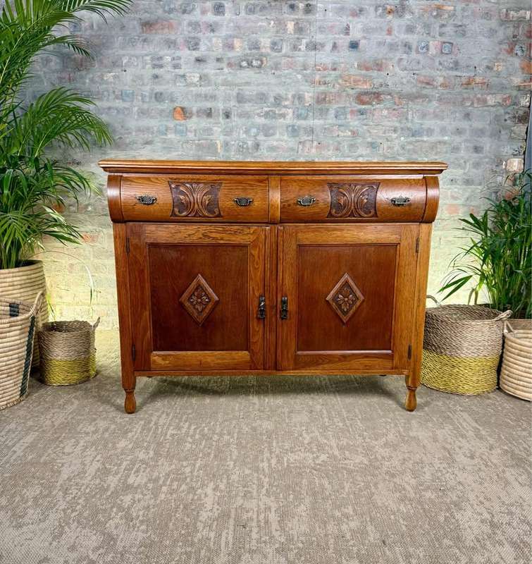 Antique French Oak Sideboard/ Server/ Cabinet