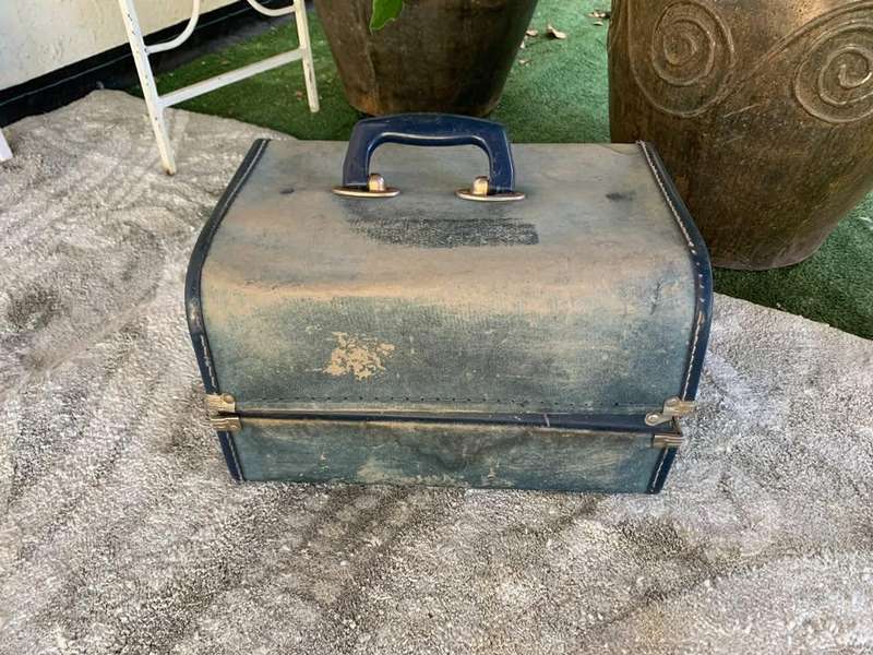 Antique franking machine in its original box