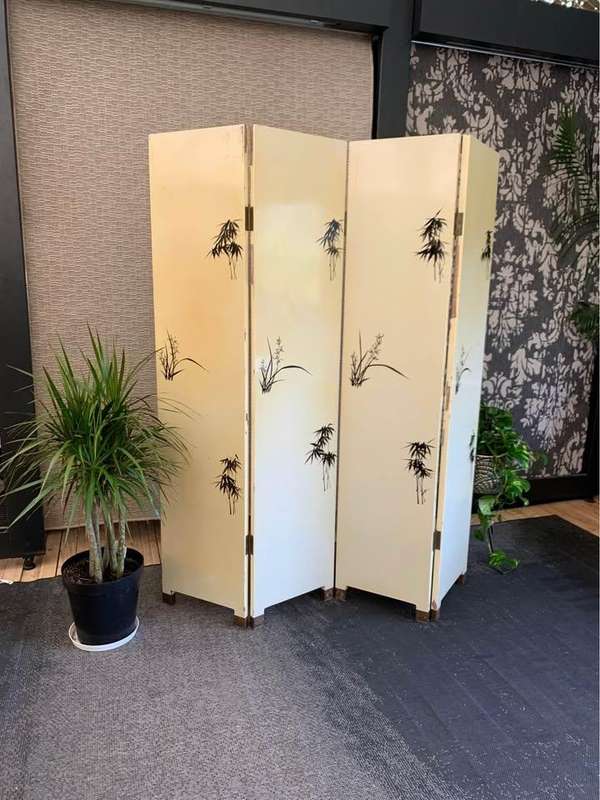 Oriental 4 Panel Hand painted Room divider
