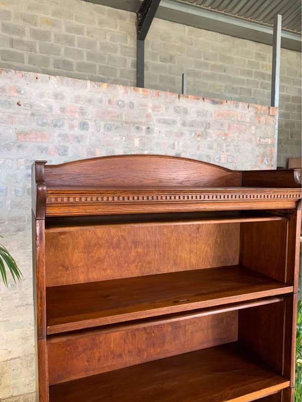 Vintage Oak Globe Wernicke 4 Tier Barristers Bookcase/Bookshelf