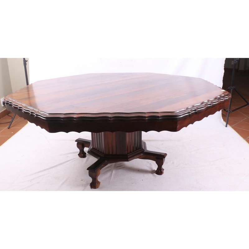 Solid Imbuia Wood Dining Room Table