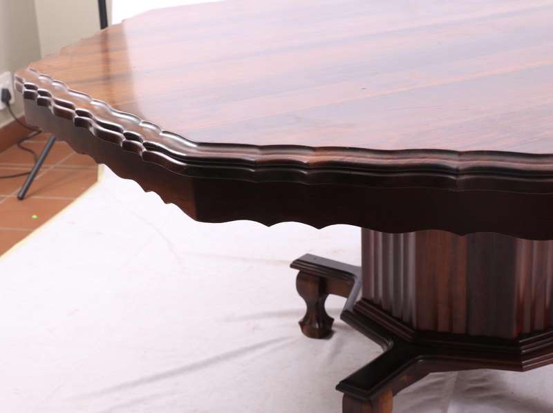 Solid Imbuia Wood Dining Room Table