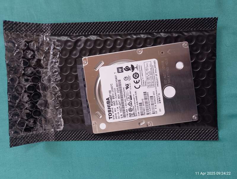 Toshiba 1 terabyte laptop hard drive