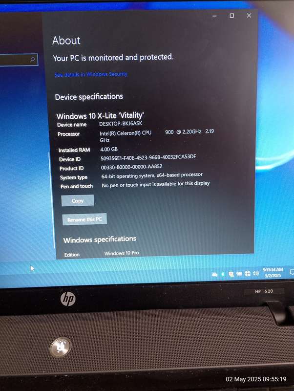 HP 620 laptop