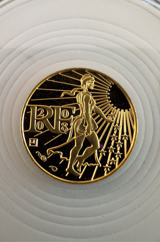 France 100 Gold Marianne Coin  1/10 - 2008