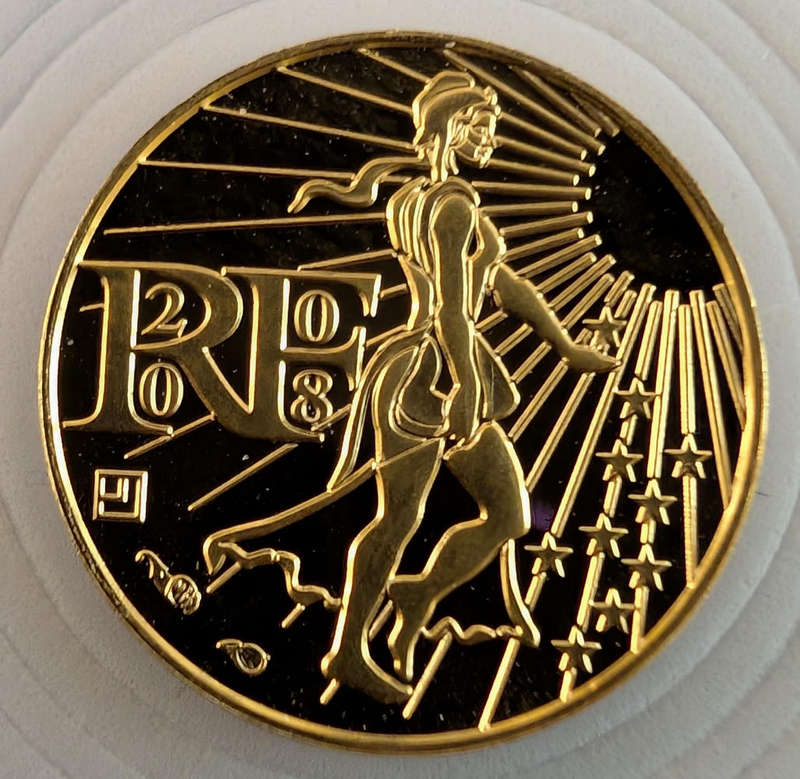 French 100 Euro Gold 3.1g 2008