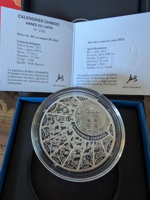 Year of the Rabbit20 silver coin high relief - Proof 2023