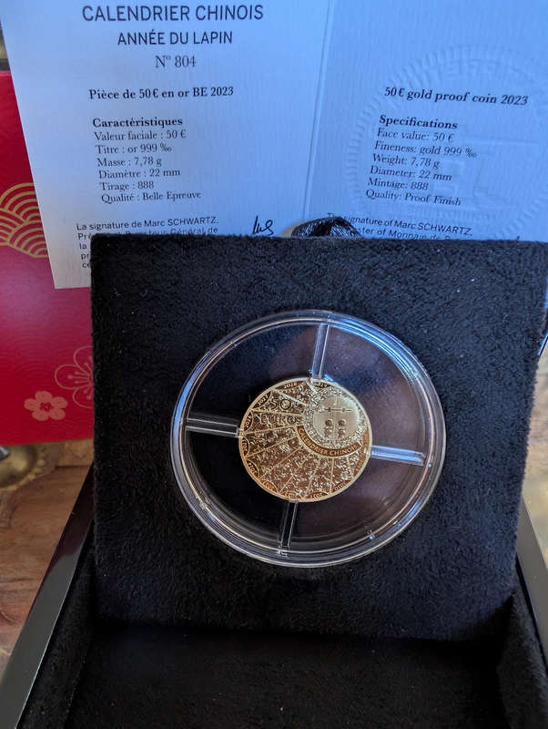 Year of the Rabbit50 1/4 Oz Gold coin - Proof 2023