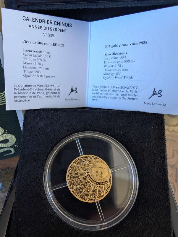 Year of the snake50 1/4oz Gold Coin - Proof 2025
