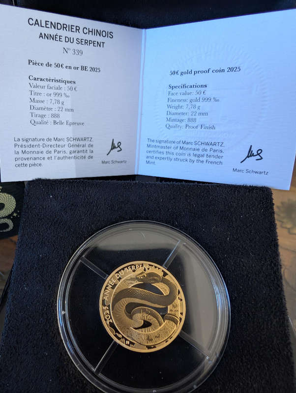 Year of the snake50 1/4oz Gold Coin - Proof 2025