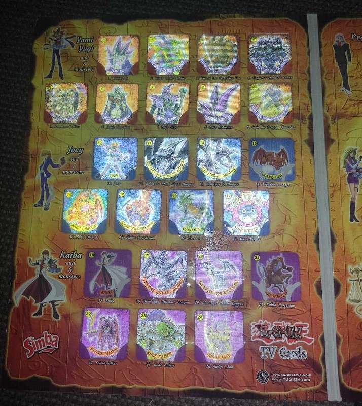 Yu-Gi-oh original Folder with 3d TV Cards (6 missing