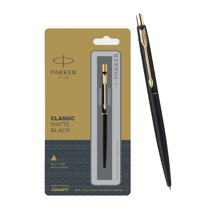 Parker Classic Matte Black with Gold Trim