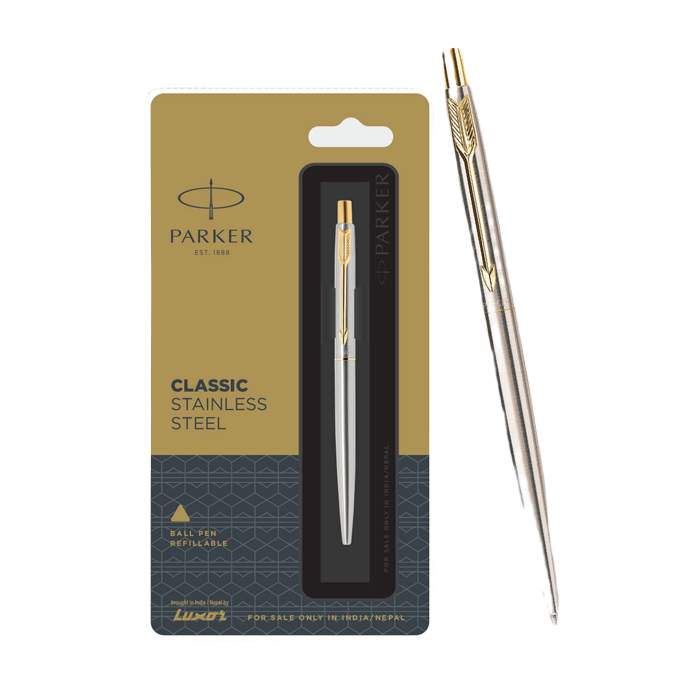 Parker Classic Stainless Steel with Gold Trim