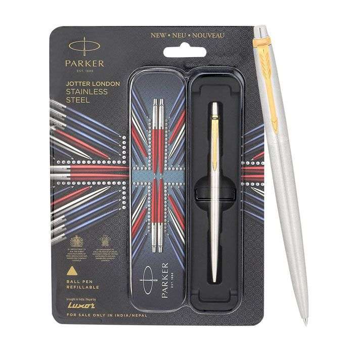 Parker Jotter Stainless Steel with Gold Trim