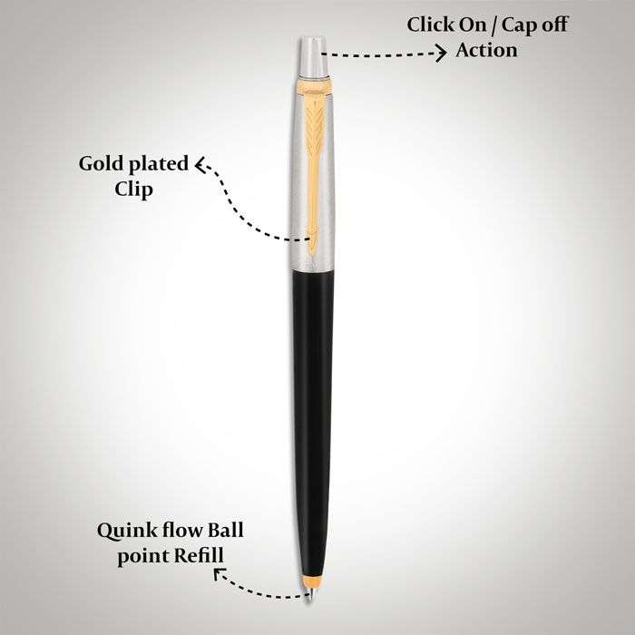 Parker Jotter Standard Black with Gold Trim