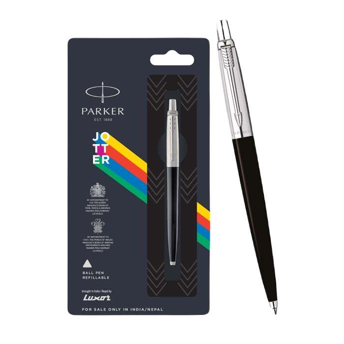 Parker Jotter Standard Black with Chrome Trim