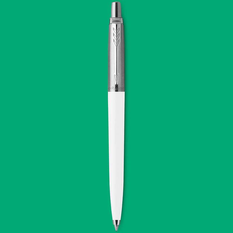 Parker Jotter Standard White with Chrome Trim