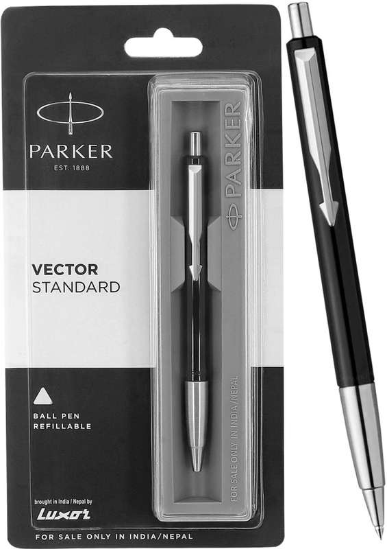 Parker Vector Standard Black with Chrome Trim